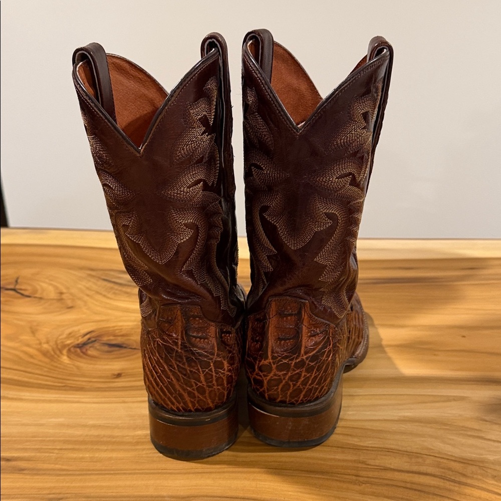 Dan Post Brown Crocodile Pattern Boots - image 6